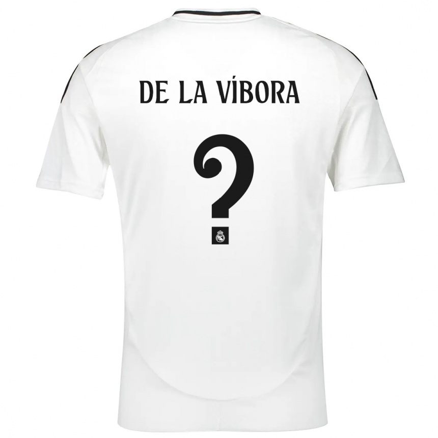 Kids Football David De La Víbora #0 White Home Jersey 2024/25 T-Shirt Uk