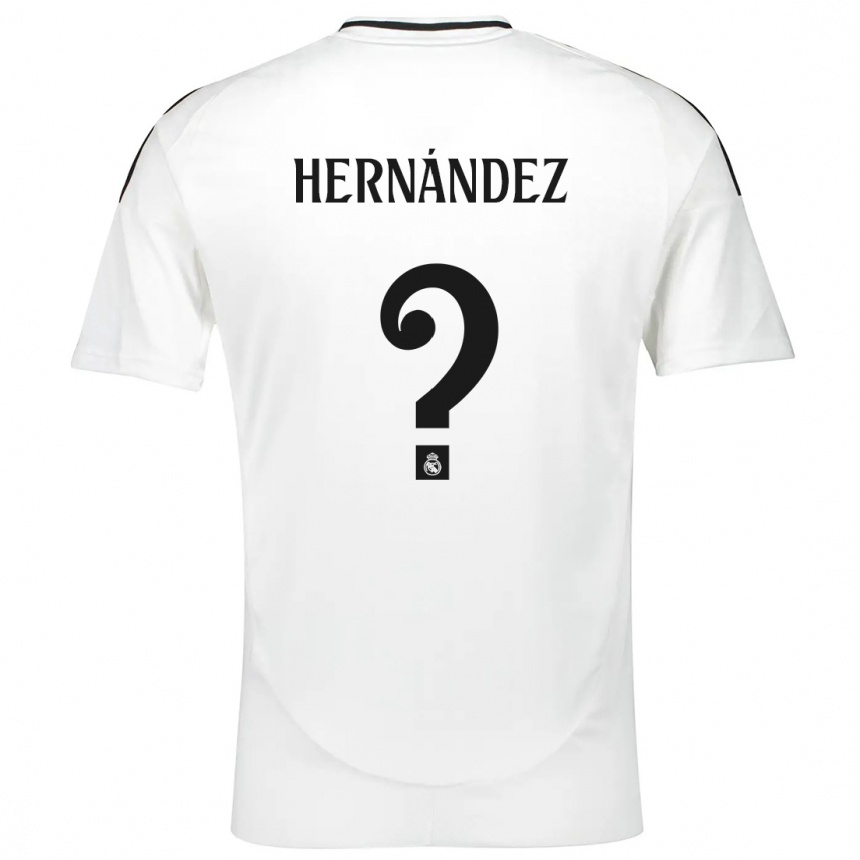 Kids Football Enaitz Hernández #0 White Home Jersey 2024/25 T-Shirt Uk