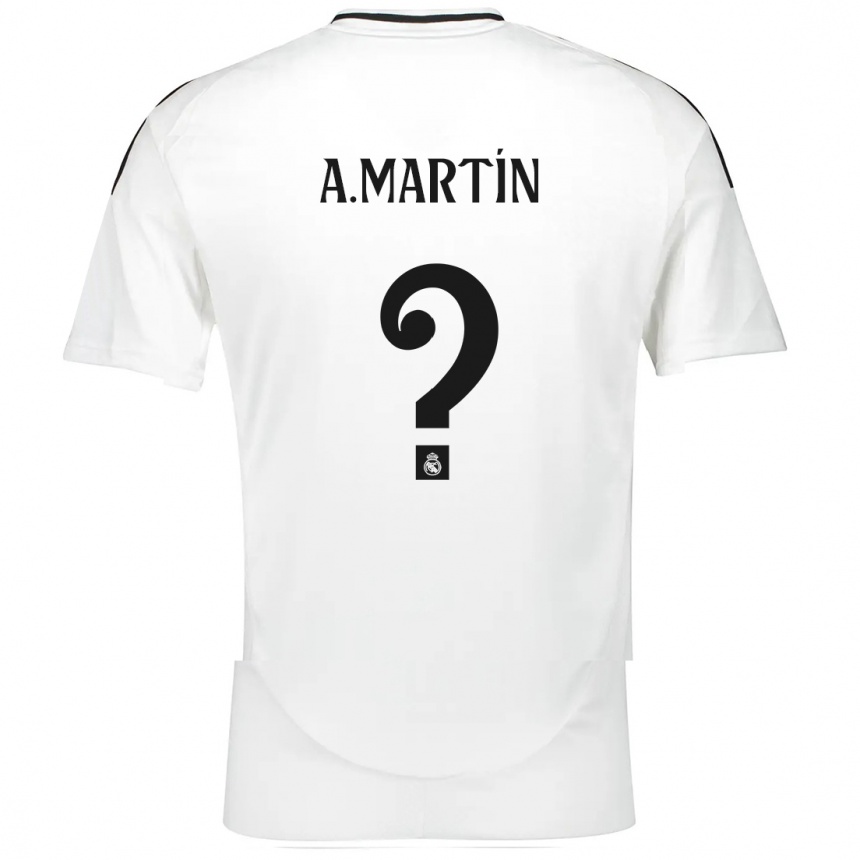 Kids Football Álex Martín #0 White Home Jersey 2024/25 T-Shirt Uk