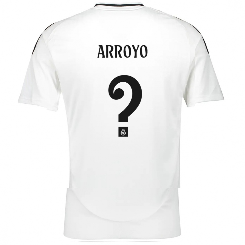 Kids Football Diego Arroyo #0 White Home Jersey 2024/25 T-Shirt Uk