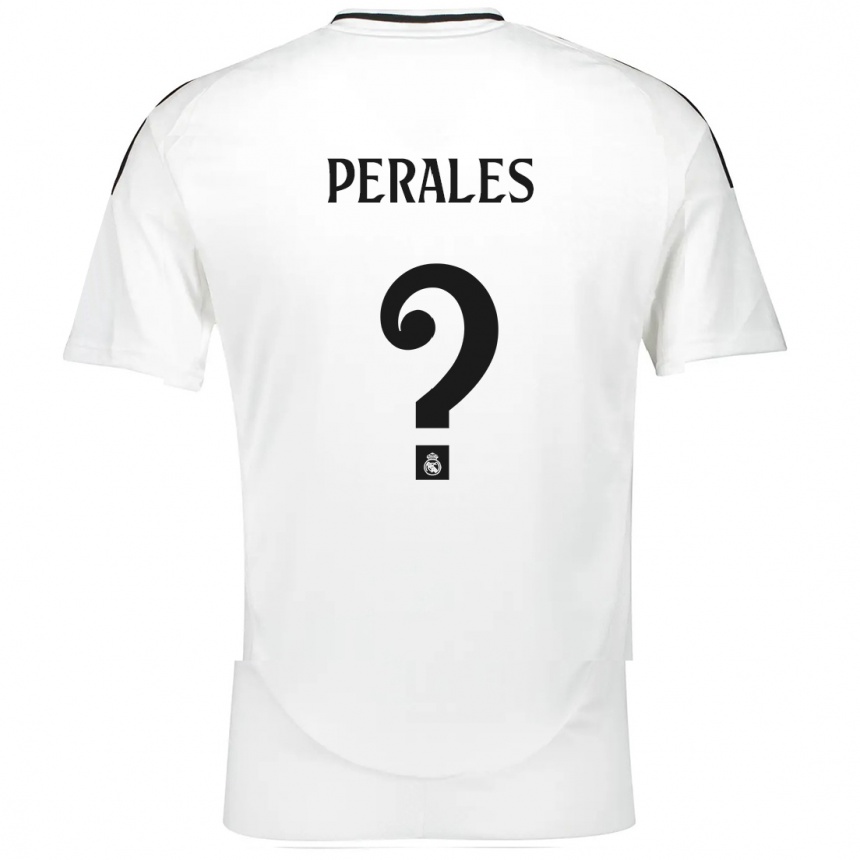 Kids Football Miguel Perales #0 White Home Jersey 2024/25 T-Shirt Uk