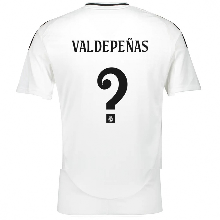 Kids Football Víctor Valdepeñas #0 White Home Jersey 2024/25 T-Shirt Uk