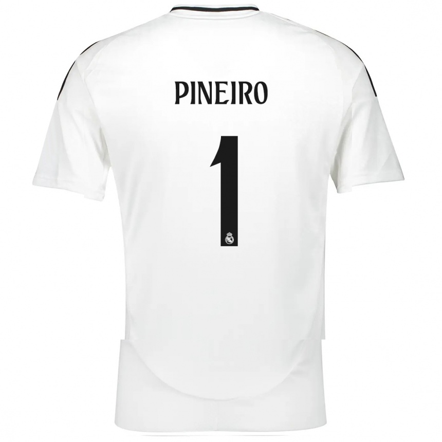 Kids Football Diego Pineiro #1 White Home Jersey 2024/25 T-Shirt Uk