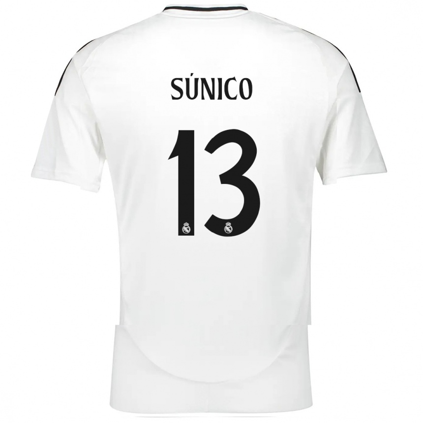 Kids Football Guille Súnico #13 White Home Jersey 2024/25 T-Shirt Uk