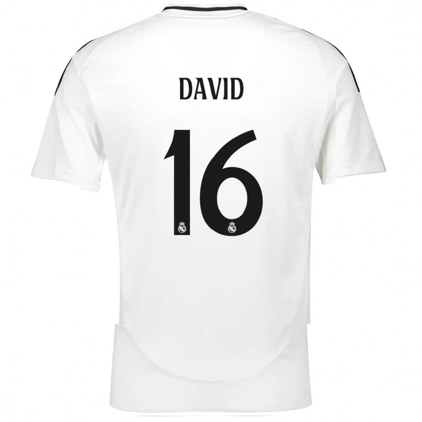 Kids Football Antonio David #16 White Home Jersey 2024/25 T-Shirt Uk