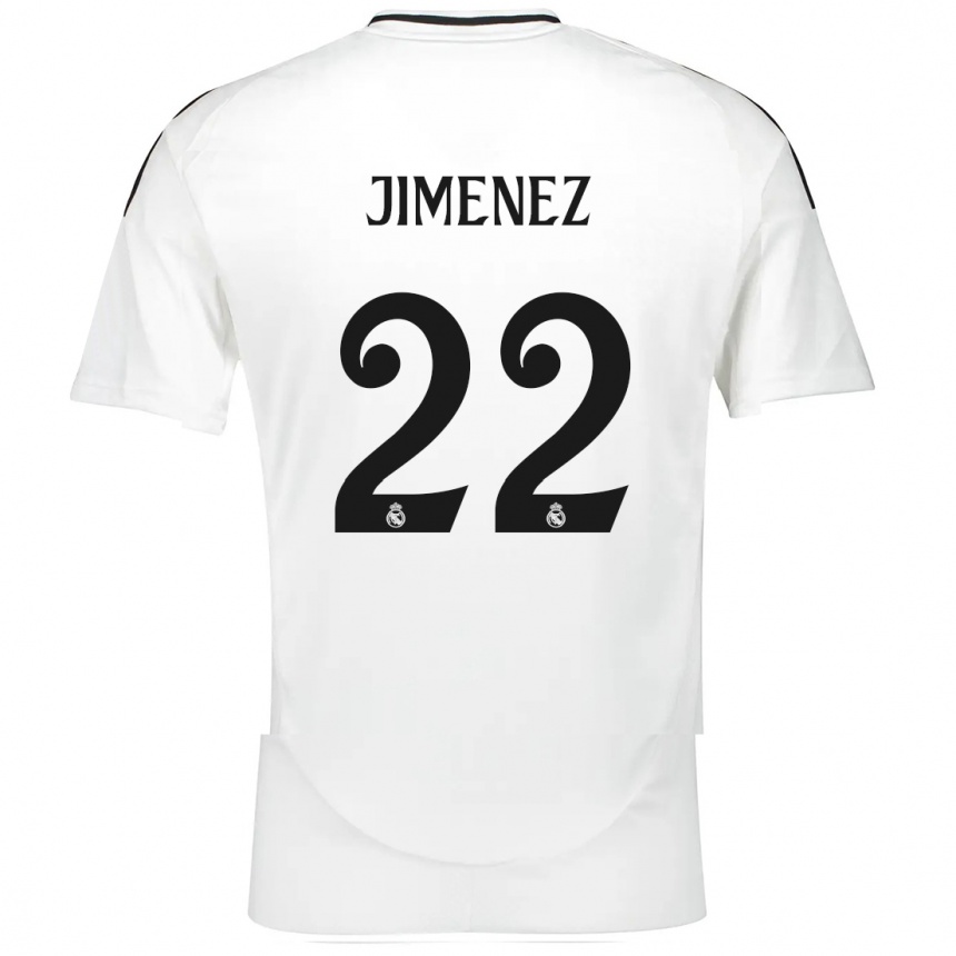 Kids Football David Jimenez #22 White Home Jersey 2024/25 T-Shirt Uk