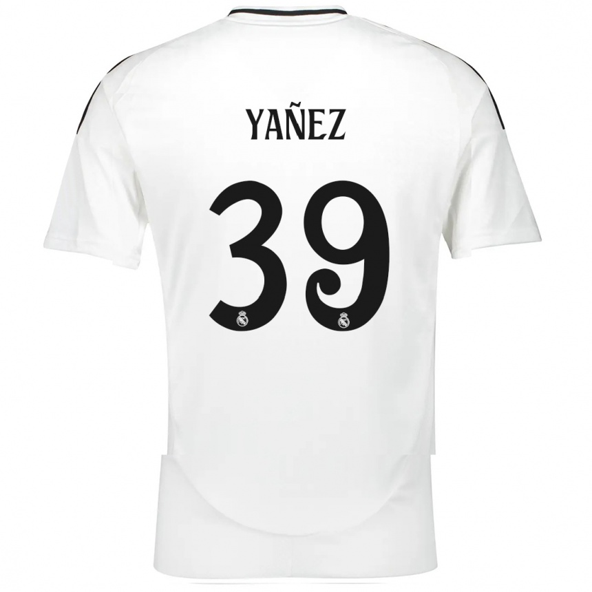 Kids Football Daniel Yañez #39 White Home Jersey 2024/25 T-Shirt Uk