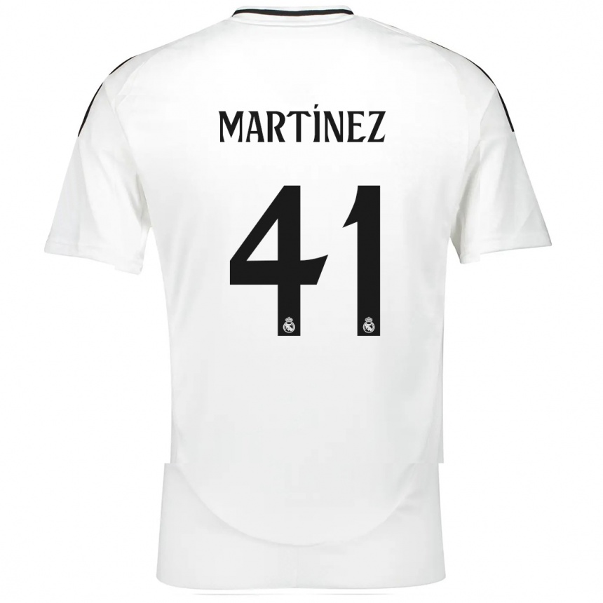 Kids Football Joan Martínez #41 White Home Jersey 2024/25 T-Shirt Uk