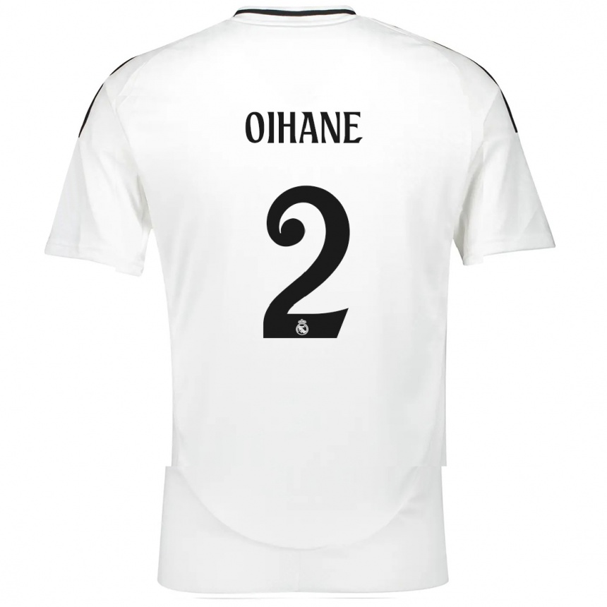 Kids Football Oihane Hernández #2 White Home Jersey 2024/25 T-Shirt Uk