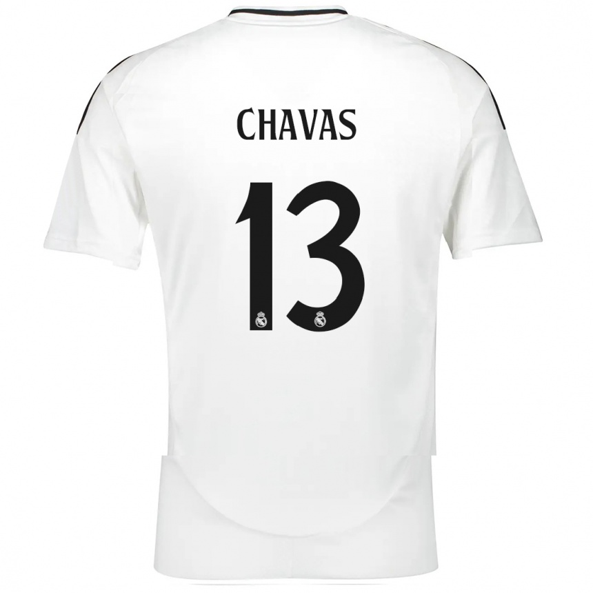 Kids Football Mylène Chavas #13 White Home Jersey 2024/25 T-Shirt Uk