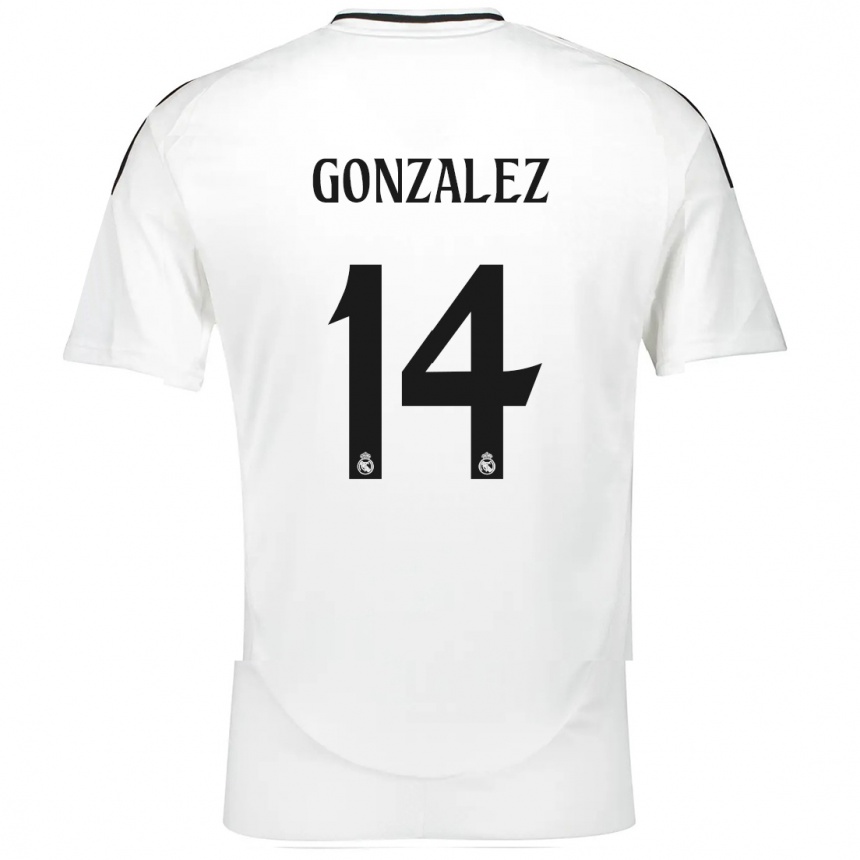 Kids Football David González #14 White Home Jersey 2024/25 T-Shirt Uk