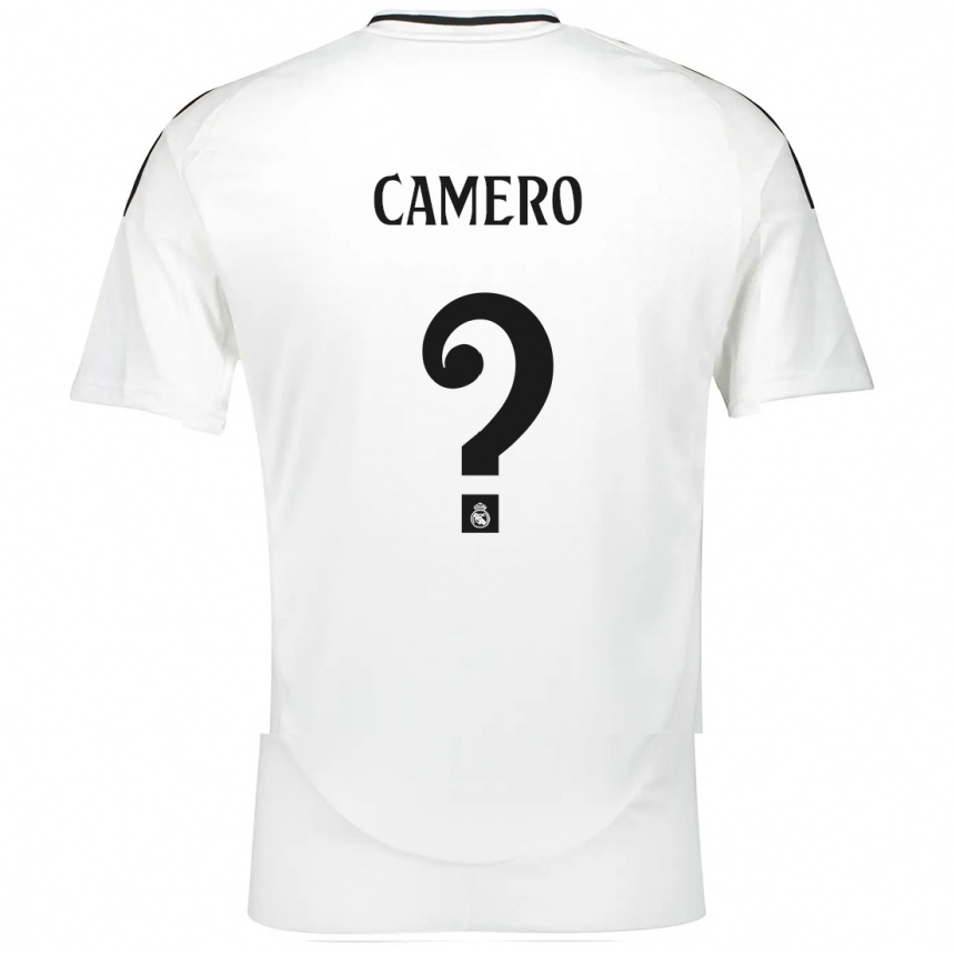 Kids Football Mario Camero #0 White Home Jersey 2024/25 T-Shirt Uk