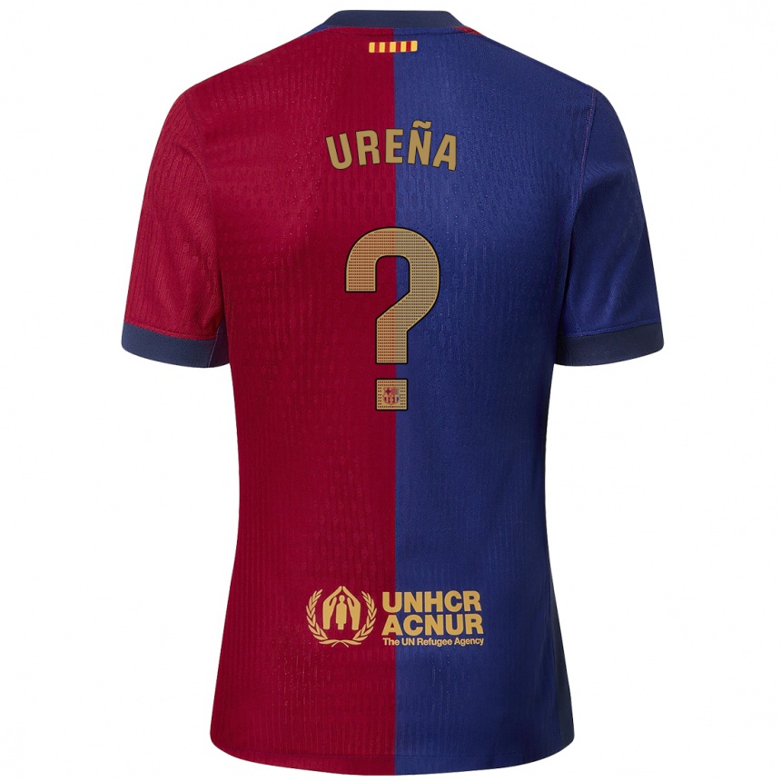 Kids Football Óscar Ureña #0 Blue Red Home Jersey 2024/25 T-Shirt Uk