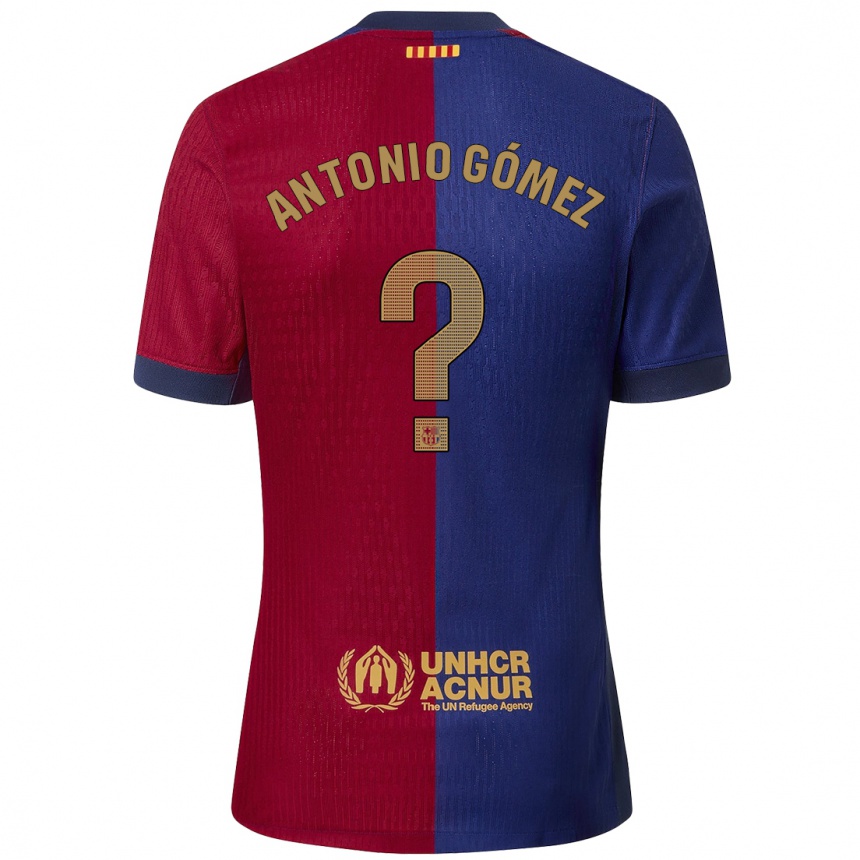 Kids Football Antonio Gómez #0 Blue Red Home Jersey 2024/25 T-Shirt Uk