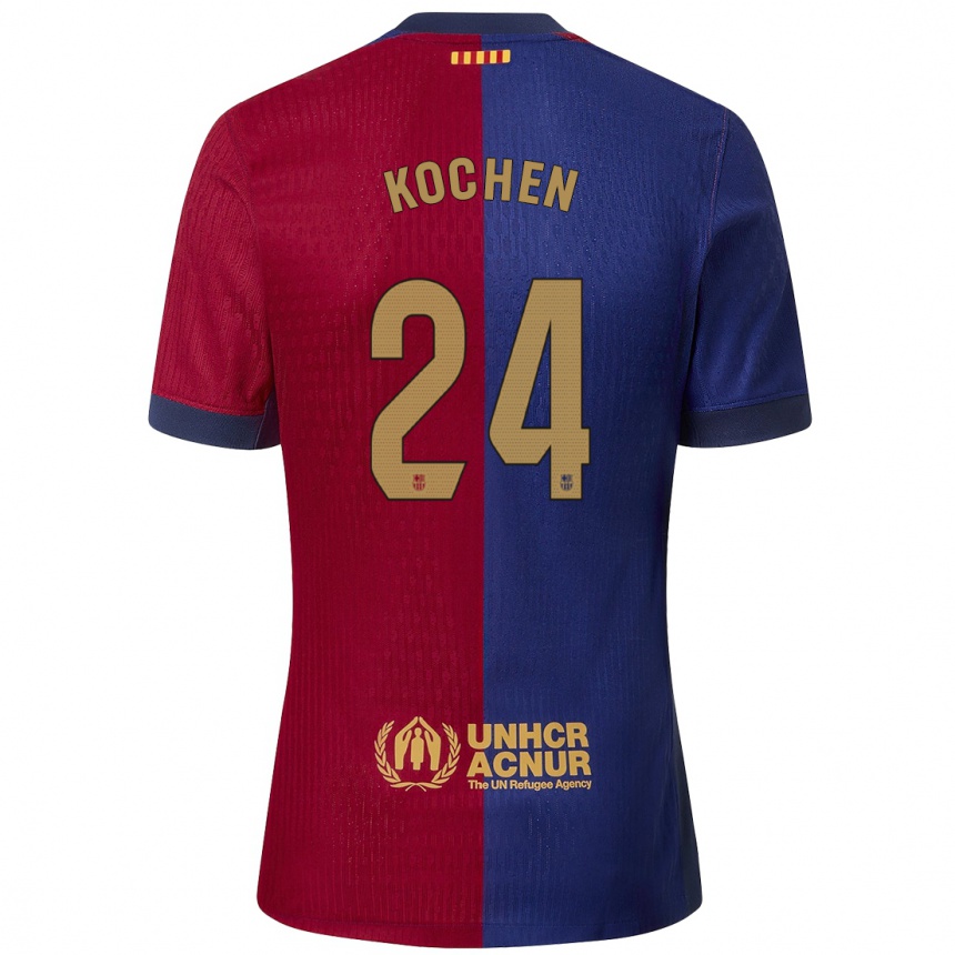 Kids Football Diego Kochen #24 Blue Red Home Jersey 2024/25 T-Shirt Uk