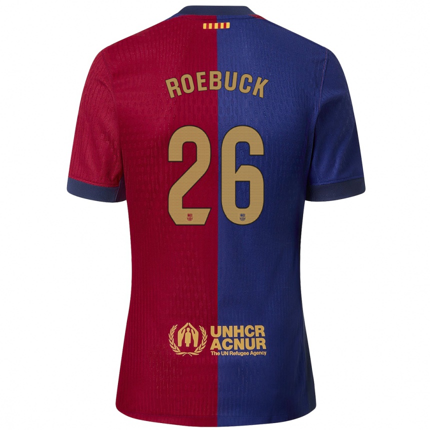 Kids Football Ellie Roebuck #26 Blue Red Home Jersey 2024/25 T-Shirt Uk