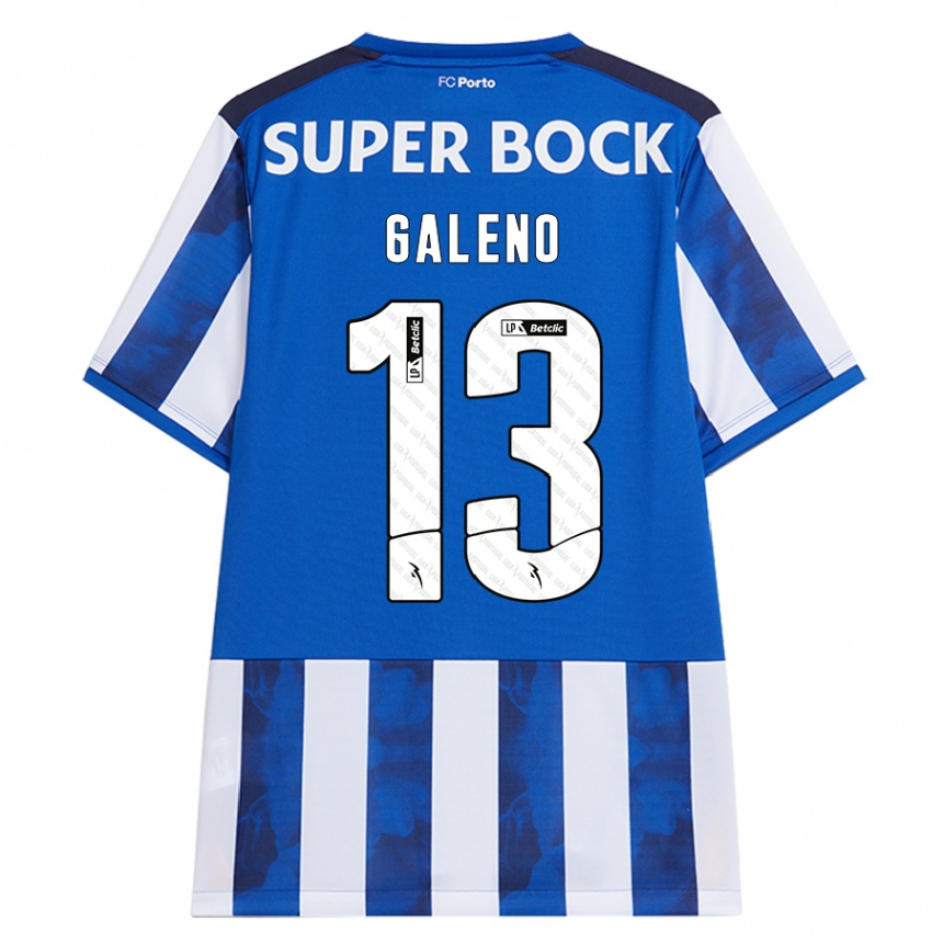 Kids Football Galeno #13 Blue White Home Jersey 2024/25 T-Shirt Uk