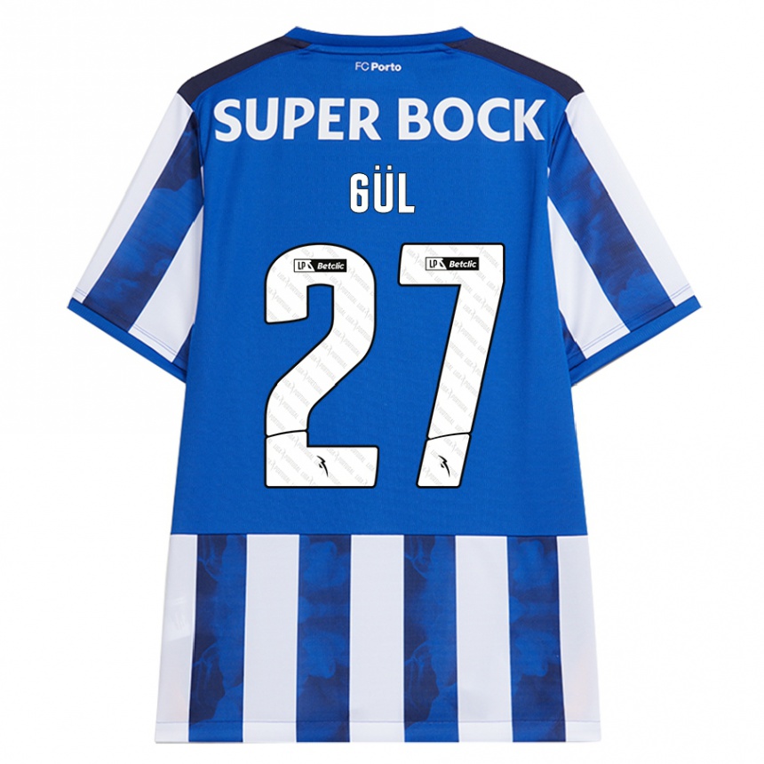 Kids Football Deniz Gül #27 Blue White Home Jersey 2024/25 T-Shirt Uk