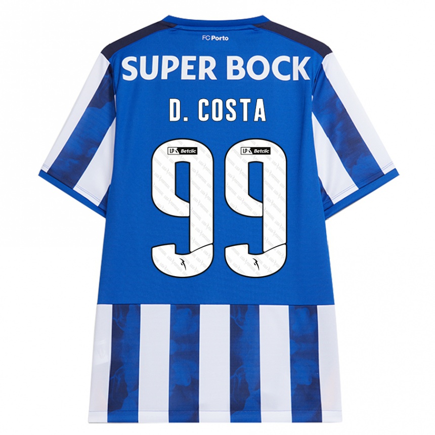 Kids Football Diogo Costa #99 Blue White Home Jersey 2024/25 T-Shirt Uk