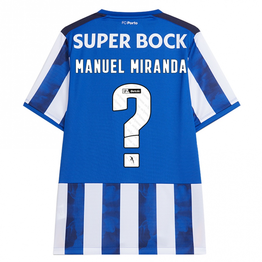 Kids Football Manuel Miranda #0 Blue White Home Jersey 2024/25 T-Shirt Uk