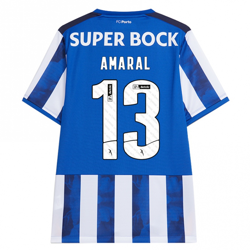 Kids Football Fábio Amaral #13 Blue White Home Jersey 2024/25 T-Shirt Uk