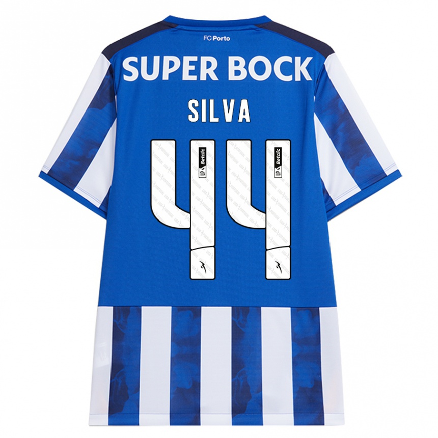 Kids Football Felipe Silva #44 Blue White Home Jersey 2024/25 T-Shirt Uk