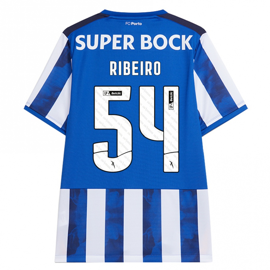 Kids Football António Ribeiro #54 Blue White Home Jersey 2024/25 T-Shirt Uk