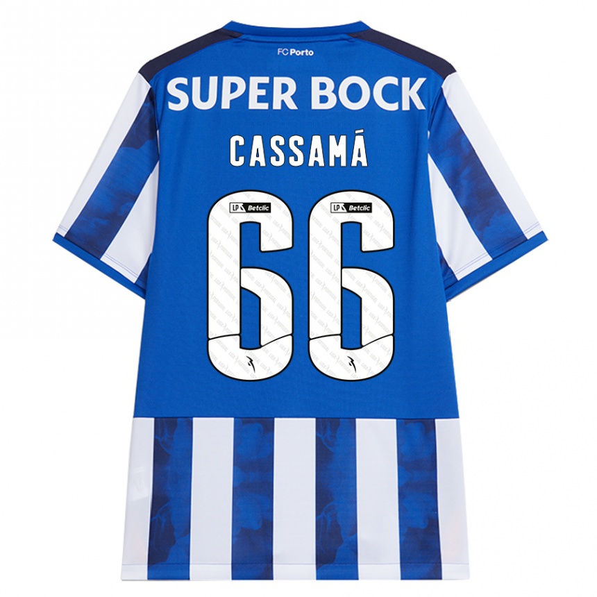 Kids Football Adramane Cassamá #66 Blue White Home Jersey 2024/25 T-Shirt Uk