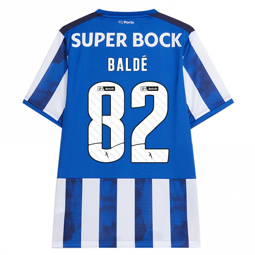 Kids Football Alfa Baldé #82 Blue White Home Jersey 2024/25 T-Shirt Uk