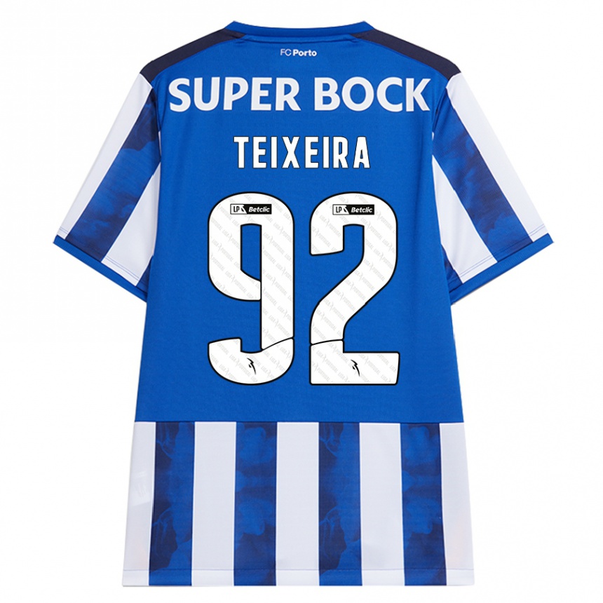 Kids Football João Teixeira #92 Blue White Home Jersey 2024/25 T-Shirt Uk