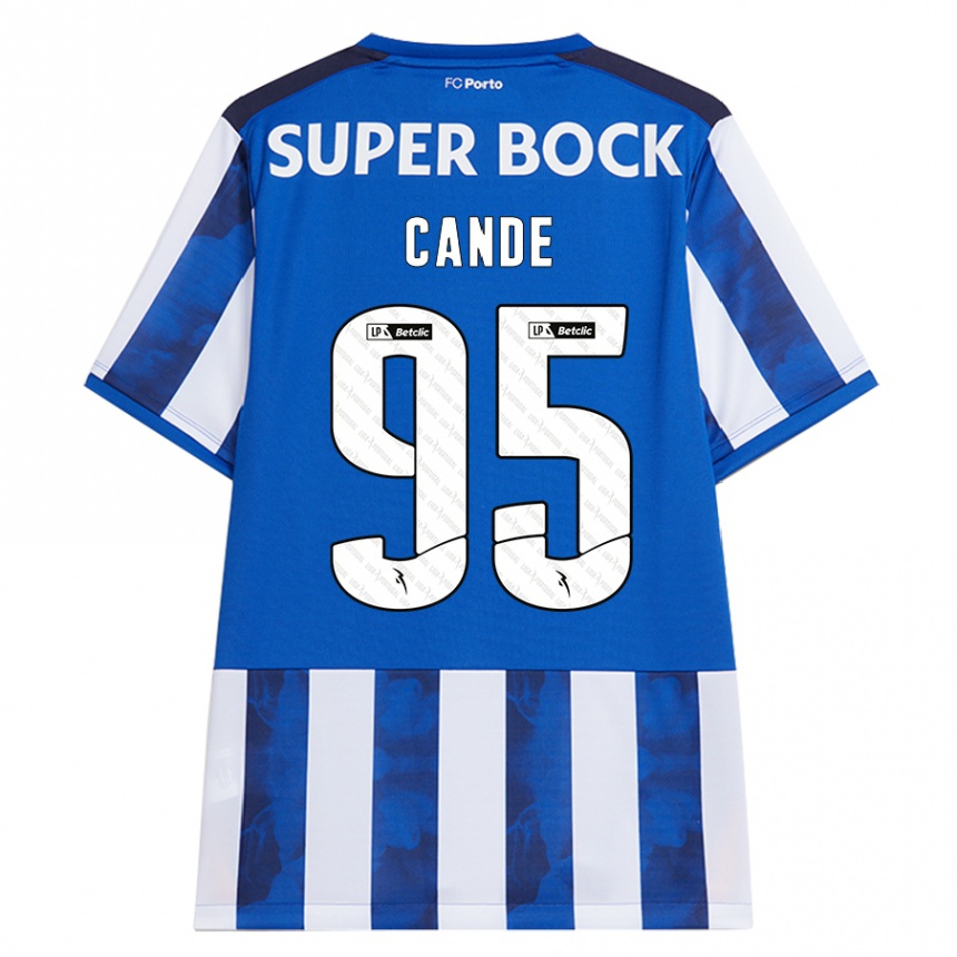 Kids Football Anhá Cande #95 Blue White Home Jersey 2024/25 T-Shirt Uk