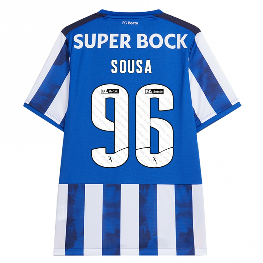 Kids Football Filipe Sousa #96 Blue White Home Jersey 2024/25 T-Shirt Uk