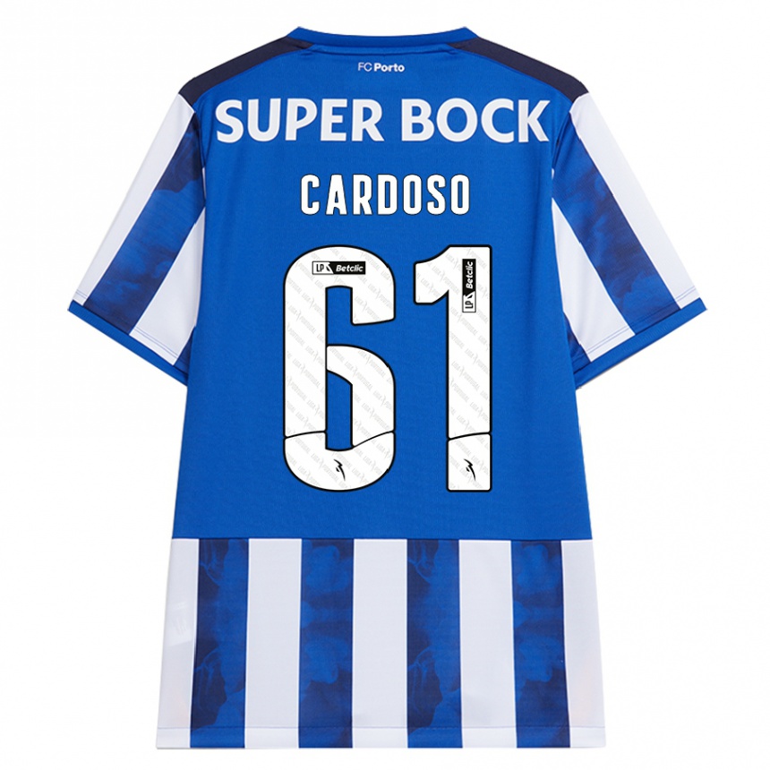 Kids Football Ivan Cardoso #61 Blue White Home Jersey 2024/25 T-Shirt Uk