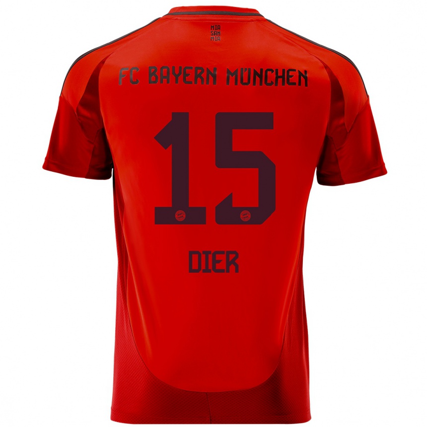 Kids Football Eric Dier #15 Red Home Jersey 2024/25 T-Shirt Uk