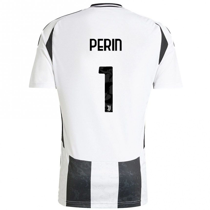 Kids Football Mattia Perin #1 White Black Home Jersey 2024/25 T-Shirt Uk