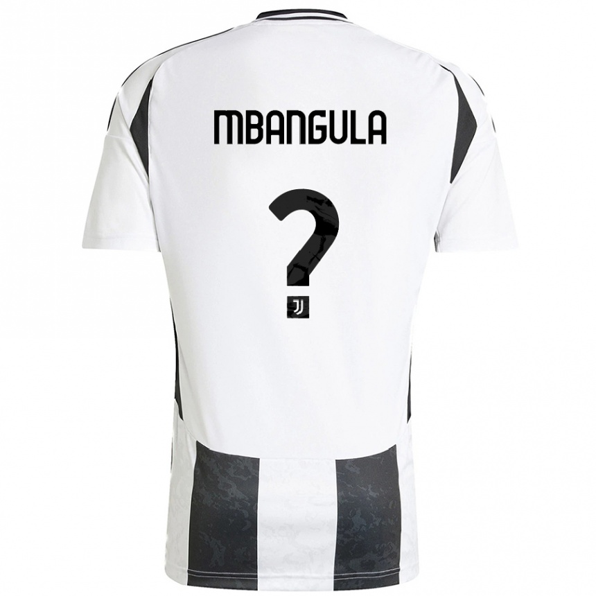 Kids Football Samuel Mbangula #0 White Black Home Jersey 2024/25 T-Shirt Uk