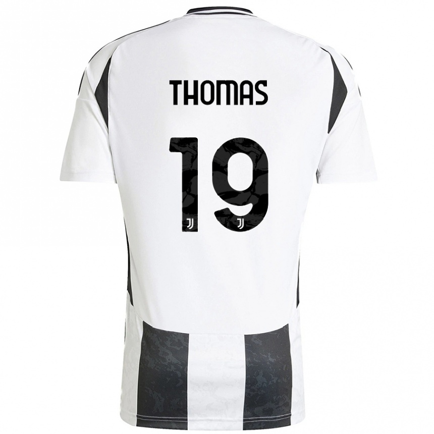 Kids Football Lindsey Thomas #19 White Black Home Jersey 2024/25 T-Shirt Uk