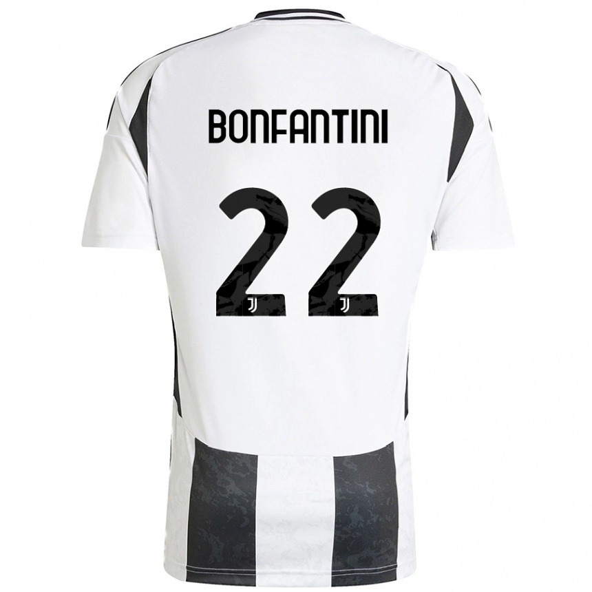 Kids Football Agnese Bonfantini #22 White Black Home Jersey 2024/25 T-Shirt Uk