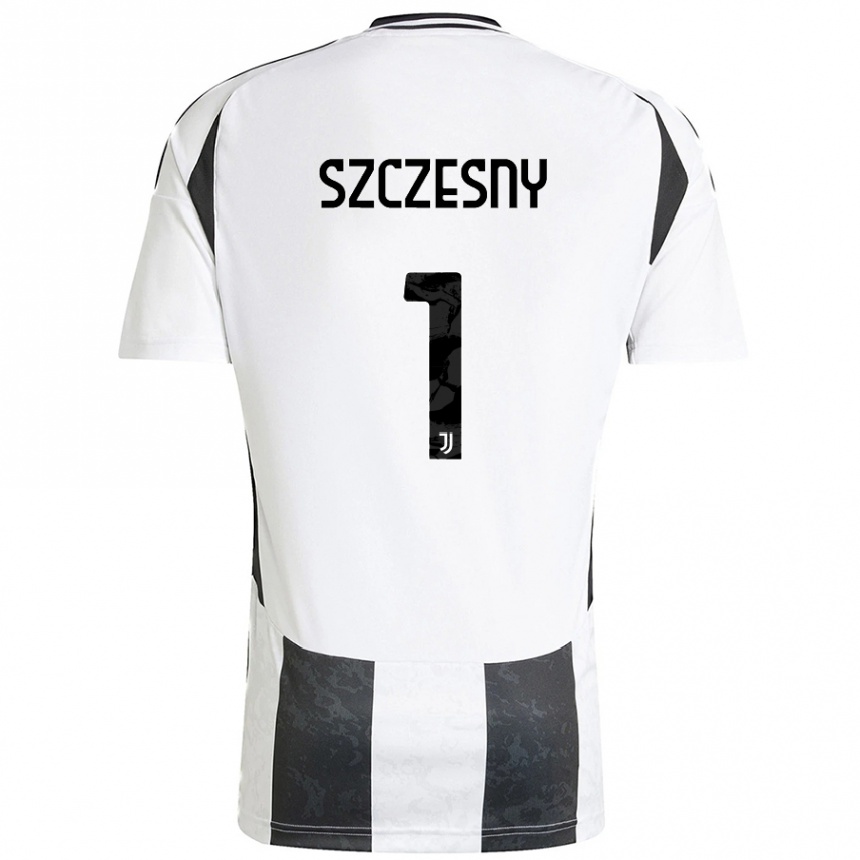 Kids Football Wojciech Szczesny #1 White Black Home Jersey 2024/25 T-Shirt Uk