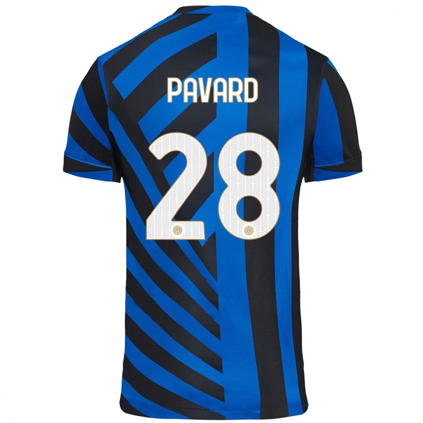 Kids Football Benjamin Pavard #28 Blue Black Home Jersey 2024/25 T-Shirt Uk