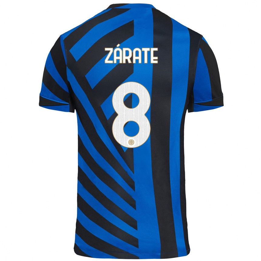 Kids Football Dilan Zárate #8 Blue Black Home Jersey 2024/25 T-Shirt Uk