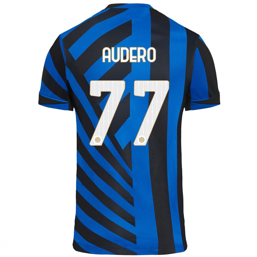 Kids Football Emil Audero #77 Blue Black Home Jersey 2024/25 T-Shirt Uk