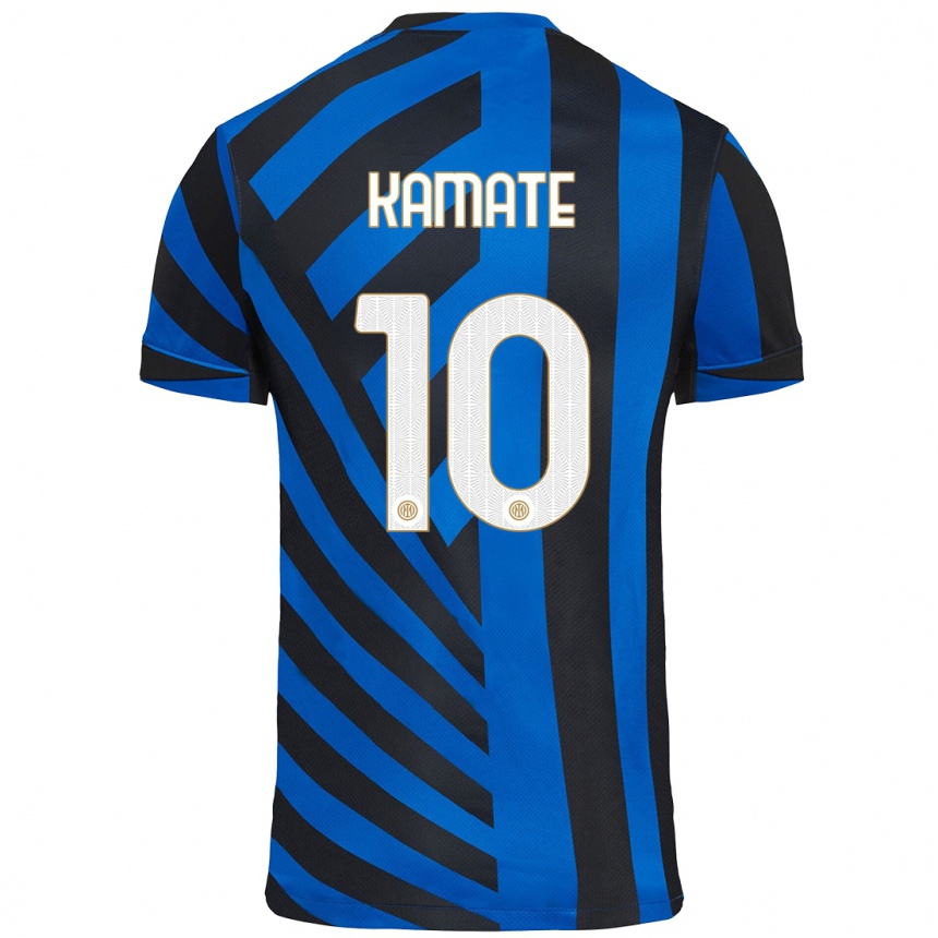 Kids Football Issiaka Kamate #10 Blue Black Home Jersey 2024/25 T-Shirt Uk