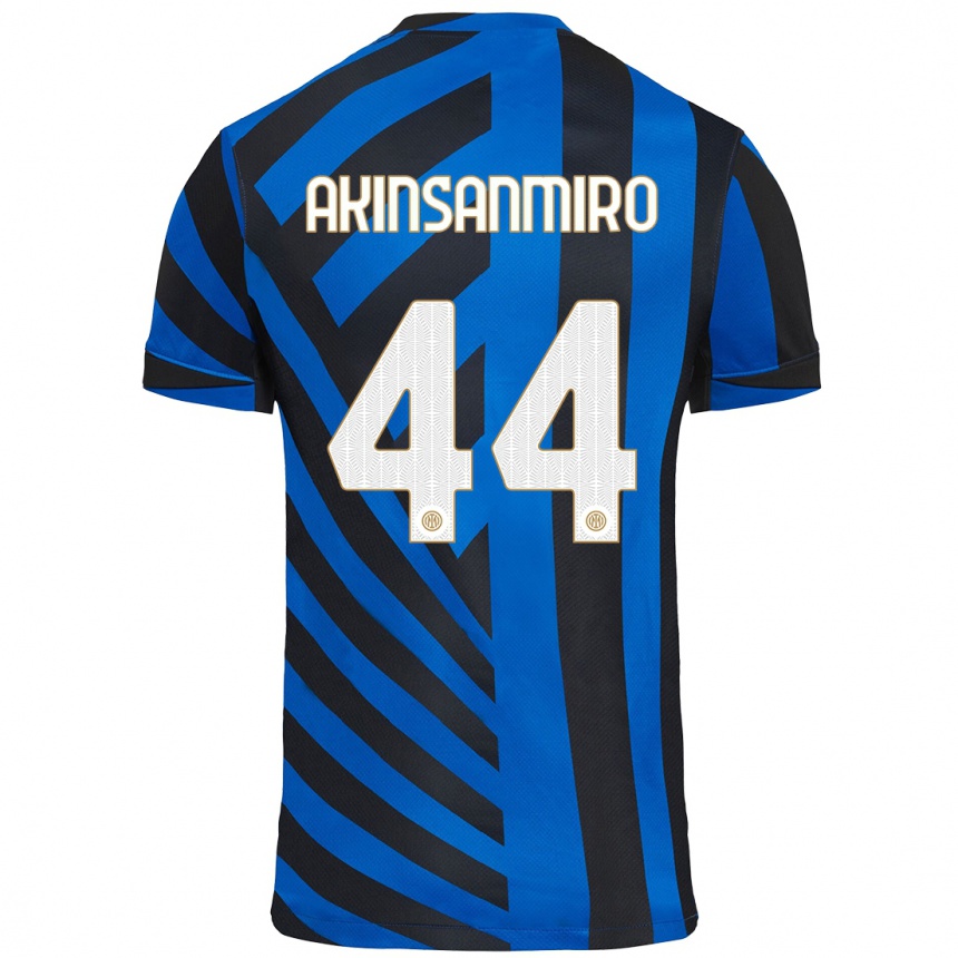 Kids Football Ebenezer Akinsanmiro #44 Blue Black Home Jersey 2024/25 T-Shirt Uk