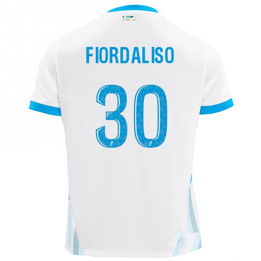 Kids Football Thelma Fiordaliso #30 White Sky Blue Home Jersey 2024/25 T-Shirt Uk