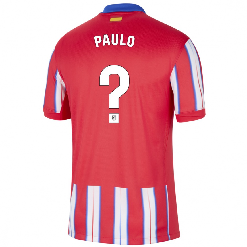 Kids Football Marcos Paulo #0 Red White Blue Home Jersey 2024/25 T-Shirt Uk