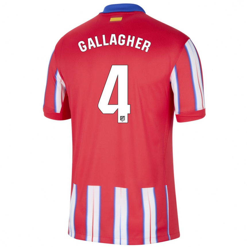 Kids Football Conor Gallagher #4 Red White Blue Home Jersey 2024/25 T-Shirt Uk