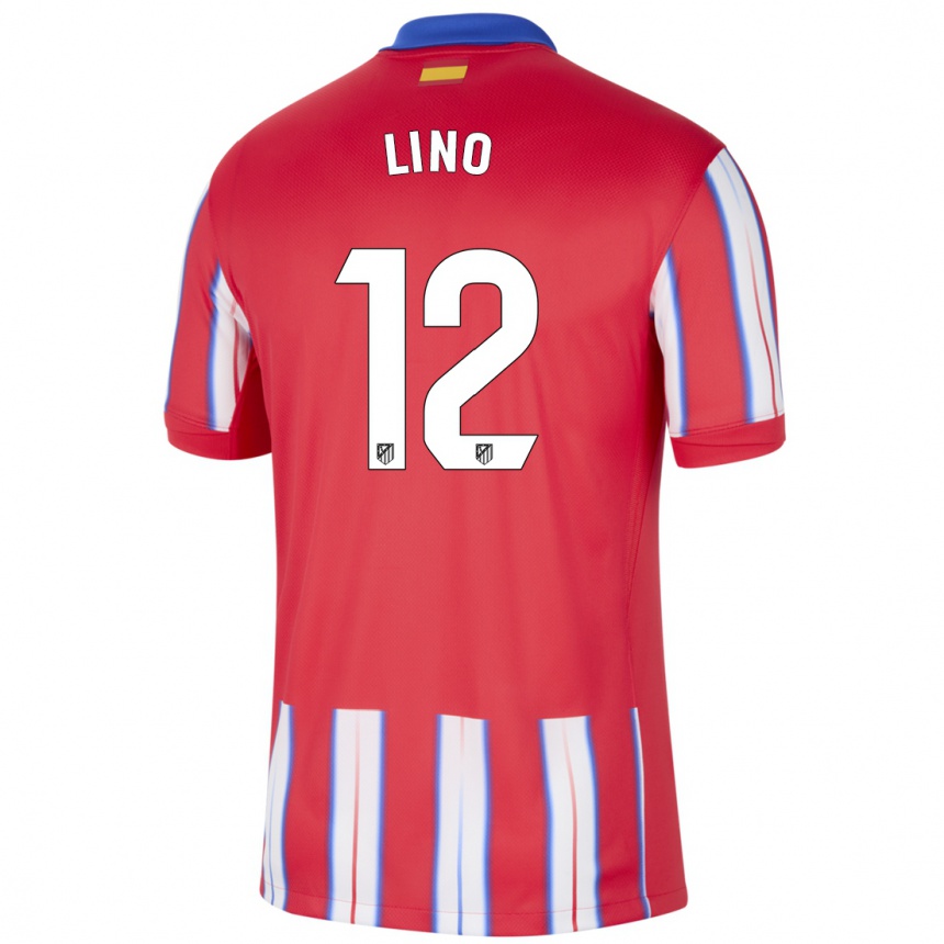 Kids Football Samuel Lino #12 Red White Blue Home Jersey 2024/25 T-Shirt Uk