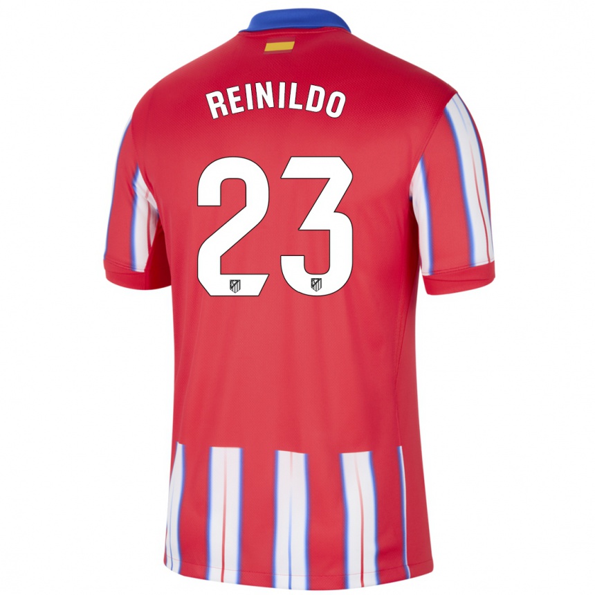 Kids Football Reinildo Mandava #23 Red White Blue Home Jersey 2024/25 T-Shirt Uk