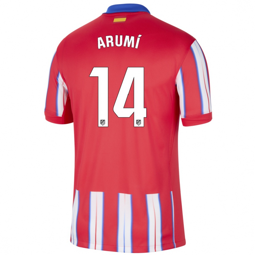 Kids Football Joel Arumí #14 Red White Blue Home Jersey 2024/25 T-Shirt Uk